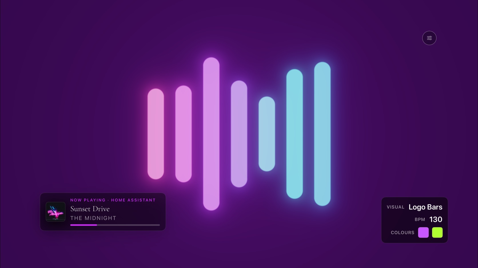 The Theatrium real-time music visualiser