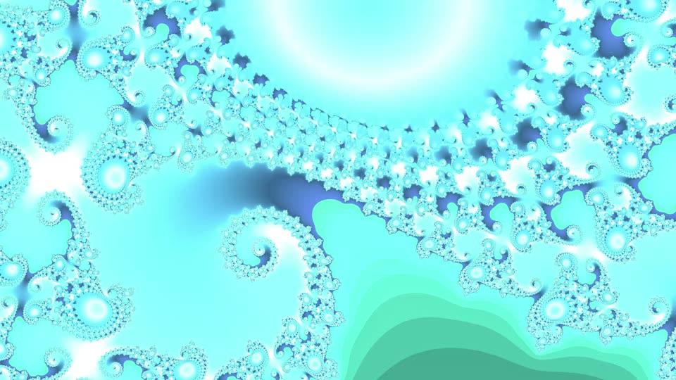 Theatrium’s Fractal Spiral visualizer scene on the Apple TV
