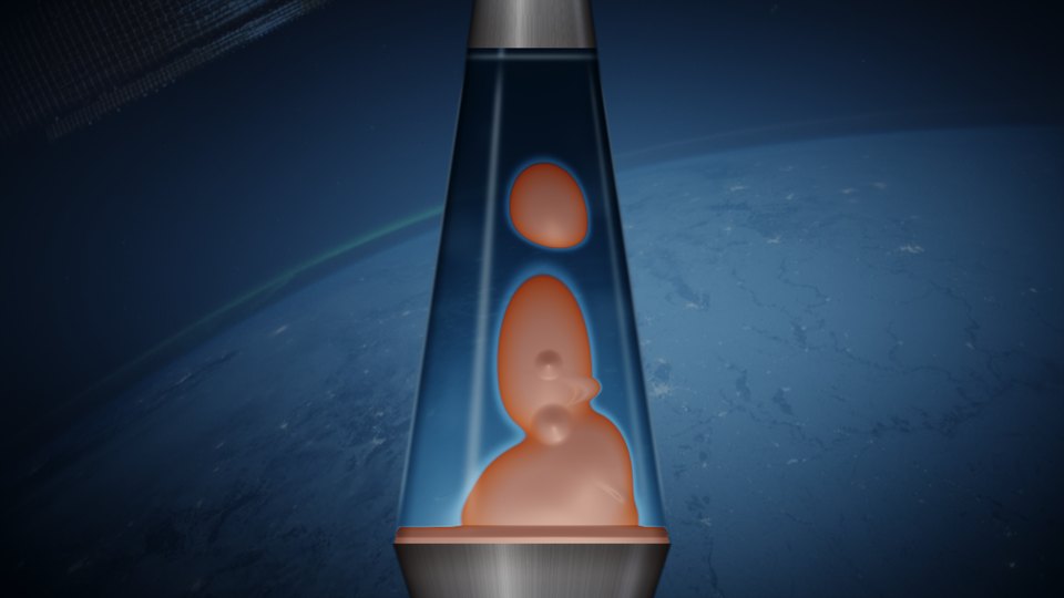 Theatrium’s Lava Lamp visualizer scene on the Apple TV