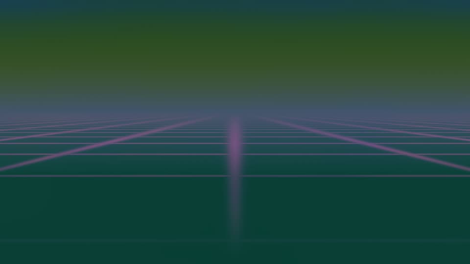 Theatrium’s Neon Grid visualizer scene on the Apple TV
