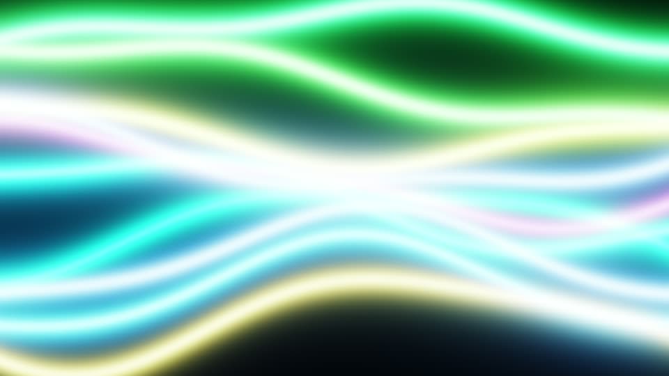 Theatrium’s Line Ribbons visualizer scene on the Apple TV